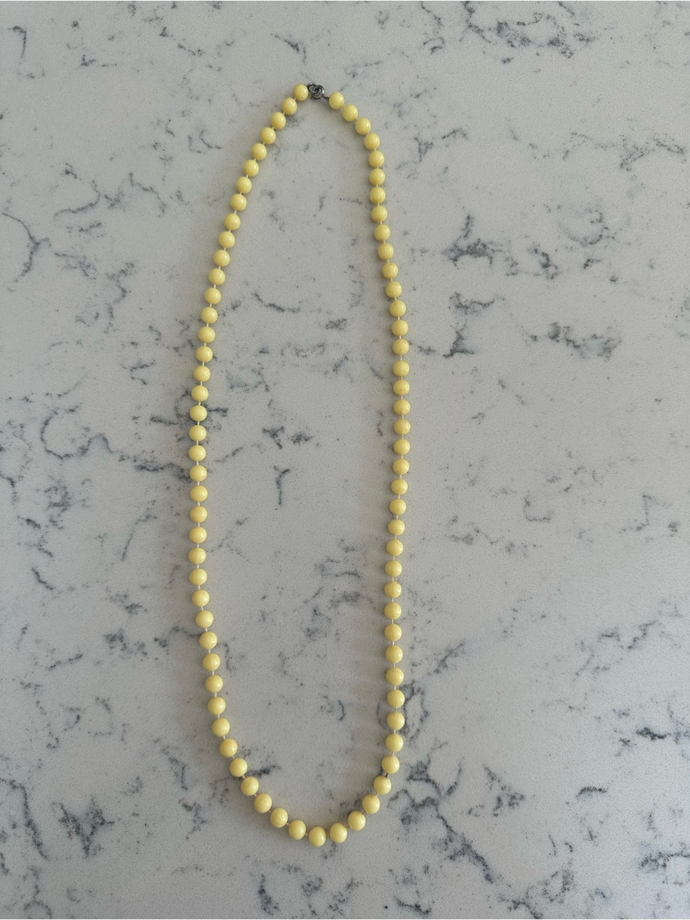 Vintage Yellow Beaded Women's Necklace